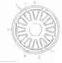 Fig. 01 - Brushless motor having a stator with teeth shaped to reduce cogging torque