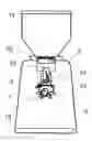 Fig. 01 - Machine for preparing beverages with removable filter holder device and element for selecting an operation mode of the machine