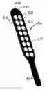 Fig. 01 - RETINOSCOPY PADDLE WITH INTEGRATED AXIS COMPASS OR ADAPTER, AND ASSOCIATED METHOD