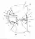 Fig. 01 - Afterbody for a turbojet engine comprising a nozzle provided with a thrust reverser system that incorporates a crown of noise-reducing chevrons