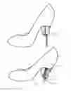 Fig. 02 - Shoe with a retractable and extractable heel controlled by a Smart device