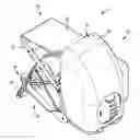 Fig. 01 - Backpack assembly with backpack, foldable seat, and rollers