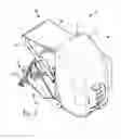 Fig. 02 - Backpack assembly with backpack, foldable seat, and rollers