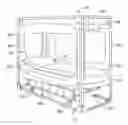 Fig. 01 - Portable enclosure for a bed