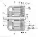 Fig. 01 - Multi-gap rotating electric machine with cooling oil guide channels for side stator coil