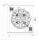 Fig. 02 - Microelectromechanical microphone with differential capacitive sensing