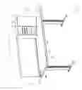 Fig. 02 - Freestanding desktop storage unit for support of a privacy panel