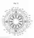 Fig. 08 - Hydraulic pump having a cylindrical roller within a housing having an inlet gallery and an outlet gallery formed in a circumferential outer surface of the housing