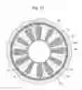 Fig. 09 - Hydraulic pump having a cylindrical roller within a housing having an inlet gallery and an outlet gallery formed in a circumferential outer surface of the housing