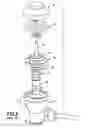 Fig. 03 - Rigid piston retrofit for a diaphragm flush valve