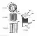 Fig. 59 - Systems, methods, and devices including modular, fixed and transportable structures incorporating solar and wind generation technologies for production of electricity