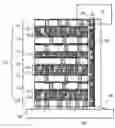 Fig. 01 - Multi-die semiconductor structure with intermediate vertical side chip and semiconductor package for same