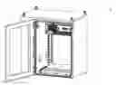 Fig. 01 - Equipment cabinet and slidable-and-rotatable rack assembly thereof