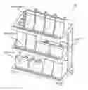 Fig. 01 - STORAGE AND HANDLING RACK FOR MULTIPLE EXCAVATOR BUCKETS