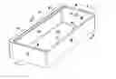 Fig. 01 - Bathtub fitting standard external space while affording safe egress and larger floor area with enclosed volume