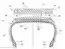 Fig. 01 - Precured tire tread with fabric reinforcing layer