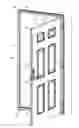 Fig. 01 - Soundproof door for use in reduction of sound transmitted from one side of the door to the other side