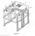 Fig. 17 - Vacuum powered actuation mechanism for a vertically stowable aircraft storage unit