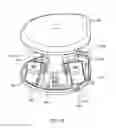 Fig. 35 - Electrical power supplying device having a central power-receptacle assembly with a penisula-like housing structure supplying electrical power to power plugs, adaptors and modules while concealed from view during power supplying operations