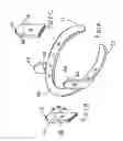 Fig. 02 - Horseshoe having retaining clips and protective plastic caps on the clips