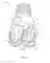Fig. 03 - Rotatively mounting cutters on a drill bit