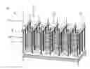 Fig. 01 - GROW LIGHT MATRIX SYSTEM USING SPACERS TO MAINTAIN PROPER LIGHT POSITION