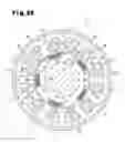 Fig. 24 - Brushless motor with cog-shaped rotor core having poles with auxiliary magnets and shaft-fixing portions