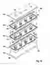 Fig. 18 - Broiler container with a base and side walls, which is designed and set up for receiving and holding at least five living broilers, in particular as part of a unit and an arrangement of a transport trailer