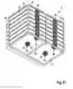 Fig. 29 - Broiler container with a base and side walls, which is designed and set up for receiving and holding at least five living broilers, in particular as part of a unit and an arrangement of a transport trailer