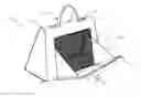 Fig. 01 - Handbag with drop style opening and custom hardware