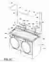 Fig. 57 - Laundry system with a laundry module for washing a load of fabric items