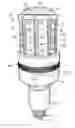 Fig. 01 - LED LIGHT FIXTURE WHICH IS CONFIGURED TO ALLOW FOR VENTING YET PREVENT INSECTS FROM ENTERING THE FIXTURE