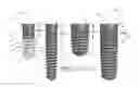 Fig. 01 - Dental implant having tapered threaded surface with installation enhancement features