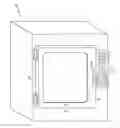 Fig. 01 - Oven with cleaning system and grease and water flow separation