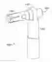 Fig. 01 - Multi-part contact having a front contact portion and a rear crimp contact portion joined together at an angle by a threaded connector