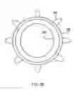 Fig. 08 - Electrostatic generator/motor electrodes located on the inner surface of an electromechanical battery rotor