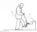 Fig. 01 - Smart cane with extensions for navigating stairs