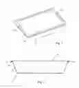 Fig. 02 - Ovenable package with multiple layer film lid and resealable adhesive between the layers