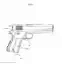 Fig. 03 - Gun grip with finger placement and holstering features