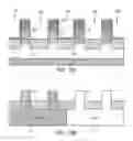 Fig. 10 - Floating body memory cell having gates favoring different conductivity type regions