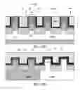 Fig. 13 - Floating body memory cell having gates favoring different conductivity type regions