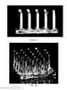 Fig. 13 - Structure and methodology for a shadow mask having hollow high aspect ratio projections