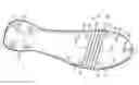 Fig. 01 - Footwear sole structure with compression grooves and nonlinear bending stiffness