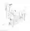 Fig. 01 - Vertically Positioned Horizontally Traversing Plastic Film Bags Opening, Filling and Closing Apparatus Including Vertically Moving Supporting Conveyor