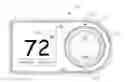 Fig. 01 - THERMOSTAT WITH DISPLAY SCREEN AND CONTROL DIAL HAVING VERTICAL AND HORIZONTAL MOUNTING CONFIGURATIONS