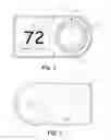 Fig. 02 - THERMOSTAT WITH DISPLAY SCREEN AND CONTROL DIAL HAVING VERTICAL AND HORIZONTAL MOUNTING CONFIGURATIONS