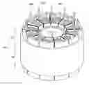 Fig. 01 - Three phase motor in which structure for preventing electrical short circuit is applied