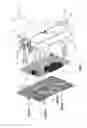 Fig. 02 - Electronic apparatus with case having unitary fixture reinforcement and roof for connector aperture