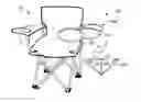 Fig. 01 - CHAIR HAVING A TRAY ASSEMBLY AND METHOD OF MANUFACTURING THE SAME
