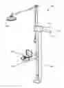 Fig. 01 - Emergency wash system with pulldown eyewash and sheeting showerhead